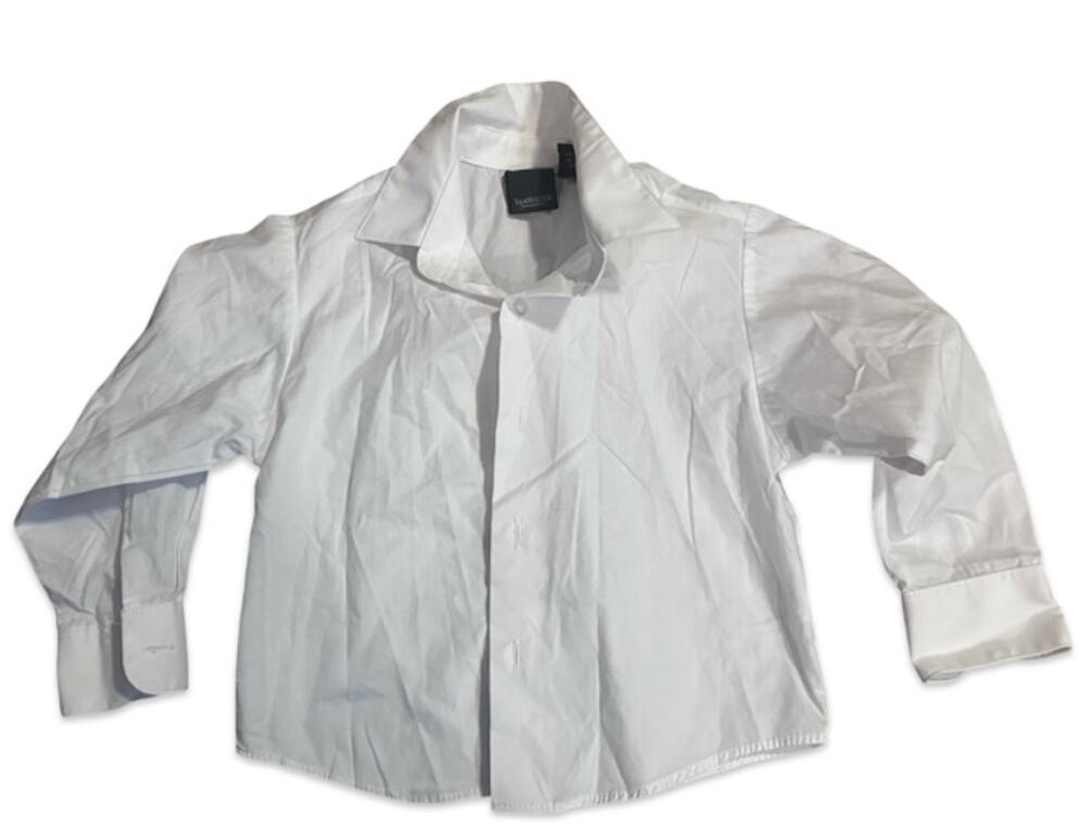 Van Heusen Boys Dress Shirt Size 5T White Long Sleeve Button Front Formal